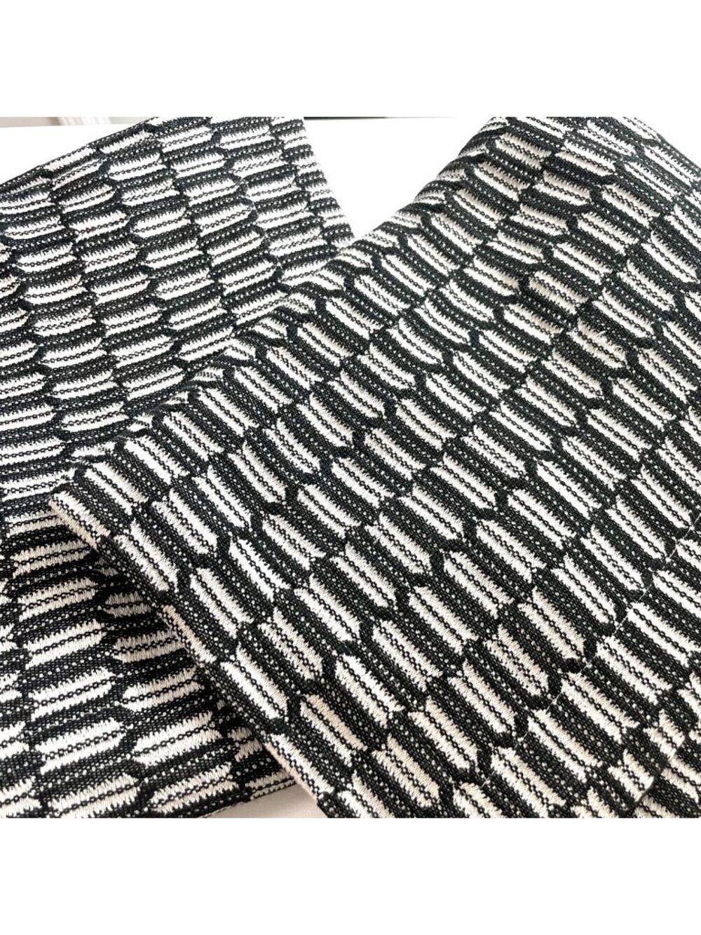 Room & Board Set of 2 Black and White Midcentury Modern Pillowcases